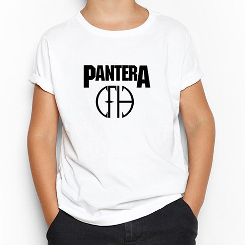 Pantera Logo and Figure Beyaz Çocuk Tişört
