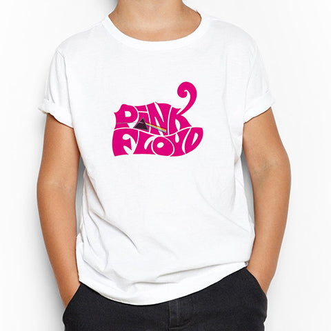 Pink Floyd Black Text Beyaz Çocuk Tişört