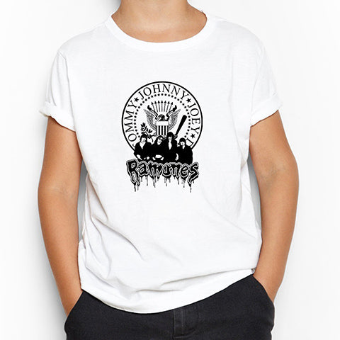 Ramones Text and Group Beyaz Çocuk Tişört