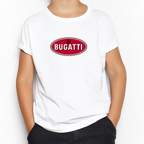 Bugatti 3B Logo Beyaz Çocuk Tişört