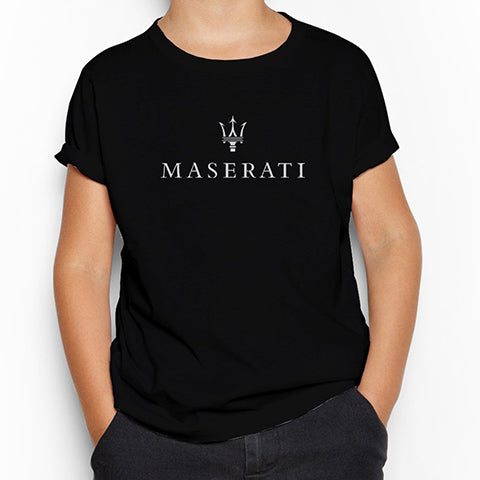 Maserati Logo Siyah Çocuk Tişört