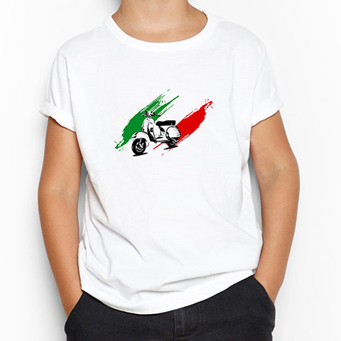 Vespa in Italy Beyaz Çocuk Tişört