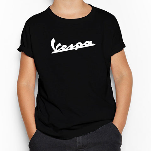 Vespa Logo 3 Siyah Çocuk Tişört