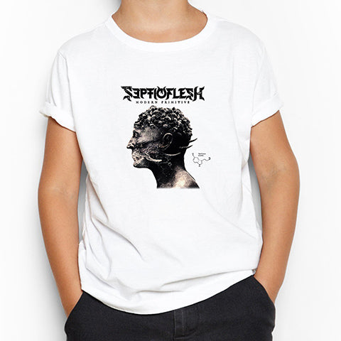 Septicflesh Modern Primitive Beyaz Çocuk Tişört