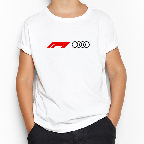 F1 Audi Logo Beyaz Çocuk Tişört