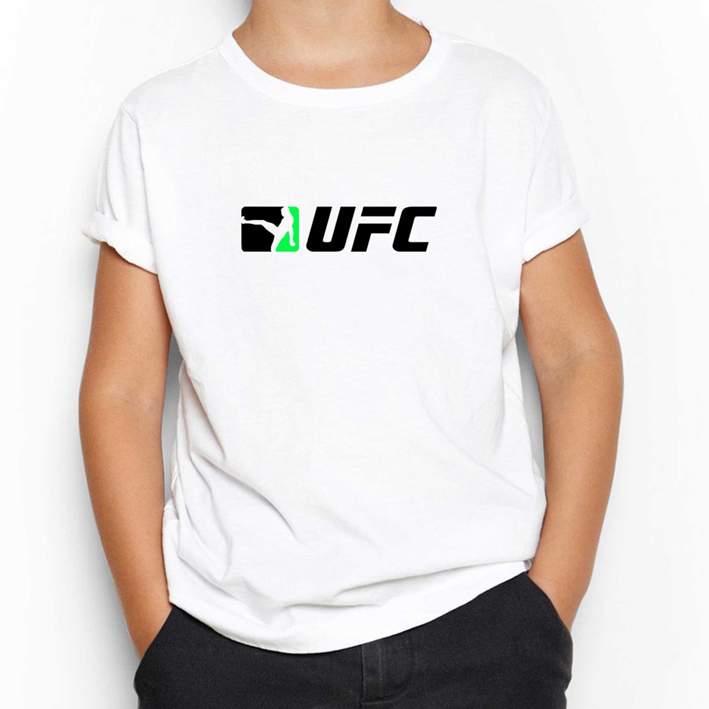 UFC Green Kick Beyaz Çocuk Tişört