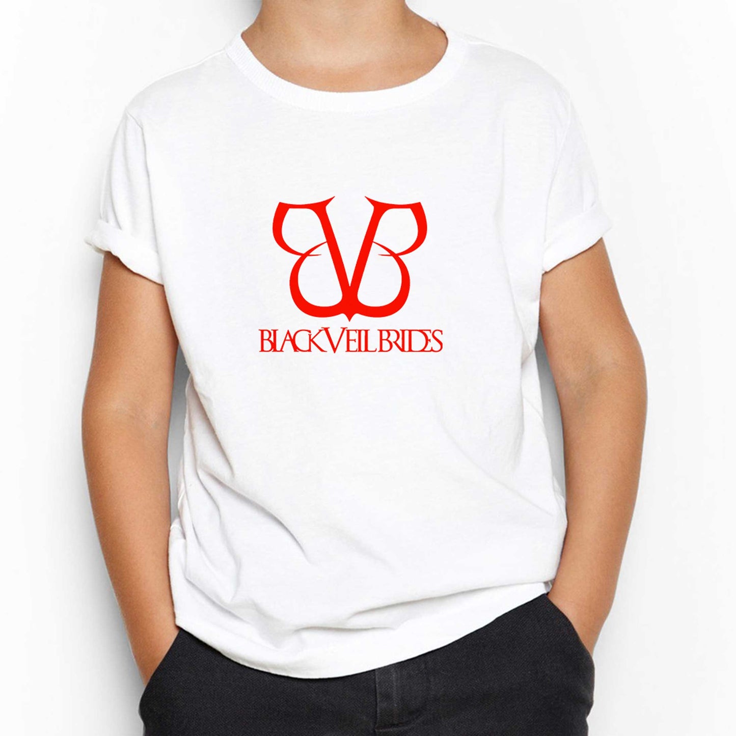 Black Veil Brides Band Logo Beyaz Çocuk Tişört