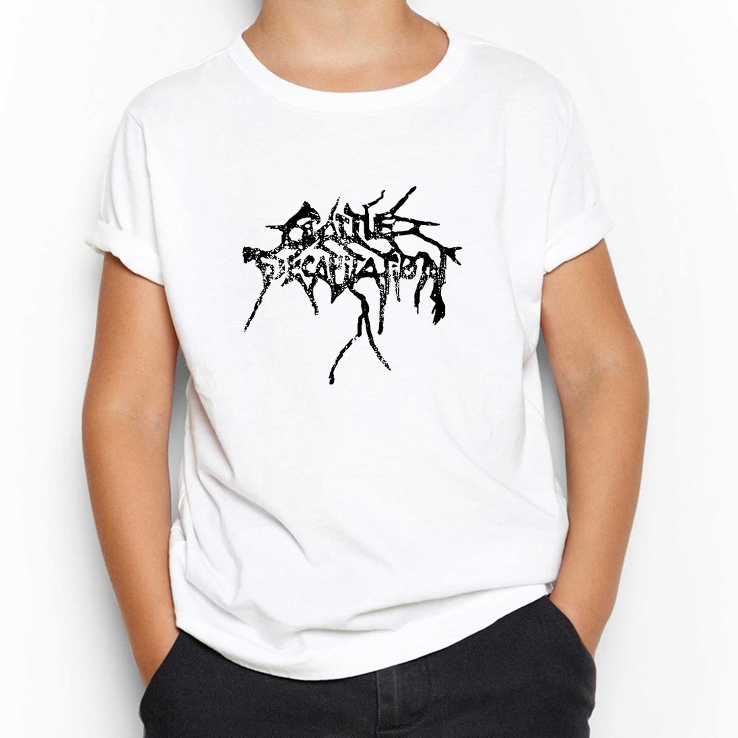 Cattle Decapitation Logo Beyaz Çocuk Tişört