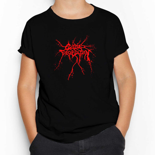 Cattle Decapitation Red Logo Siyah Çocuk Tişört