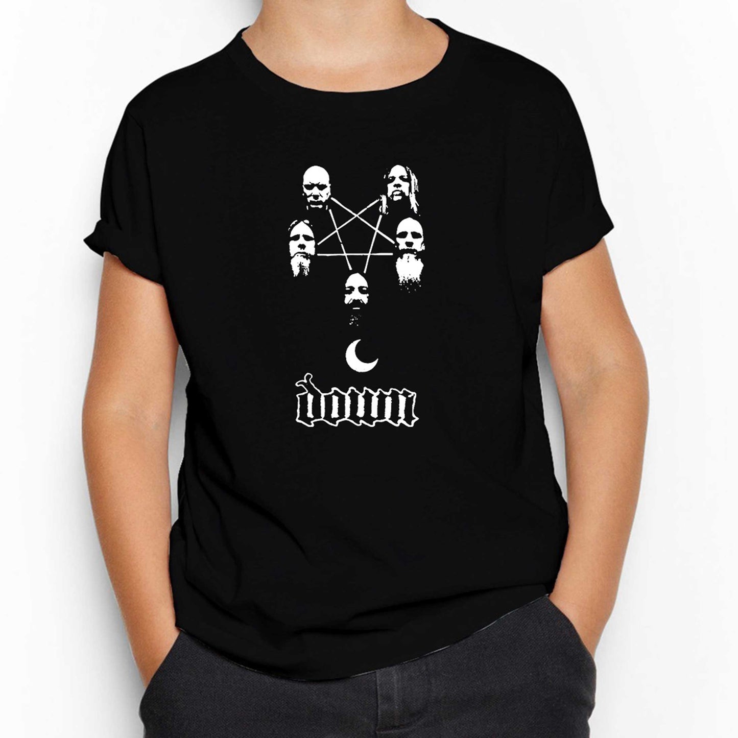 Down Grup Siyah Çocuk Tişört