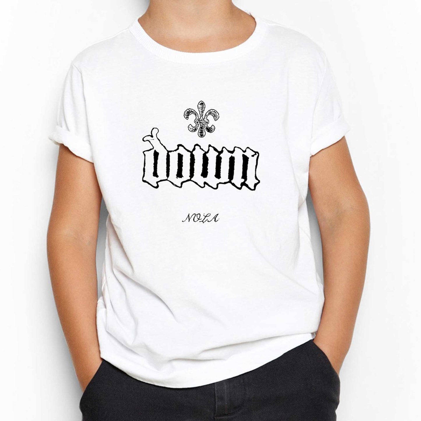 Down Nola Beyaz Çocuk Tişört