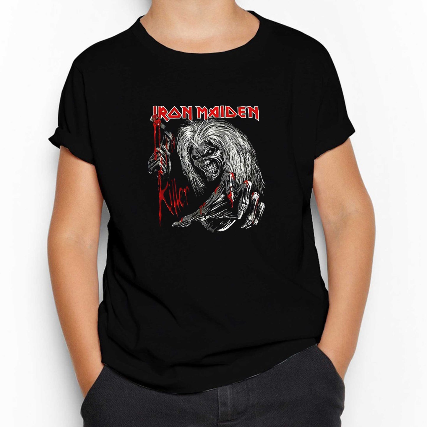 Iron Maiden Scary Zombie Siyah Çocuk Tişört