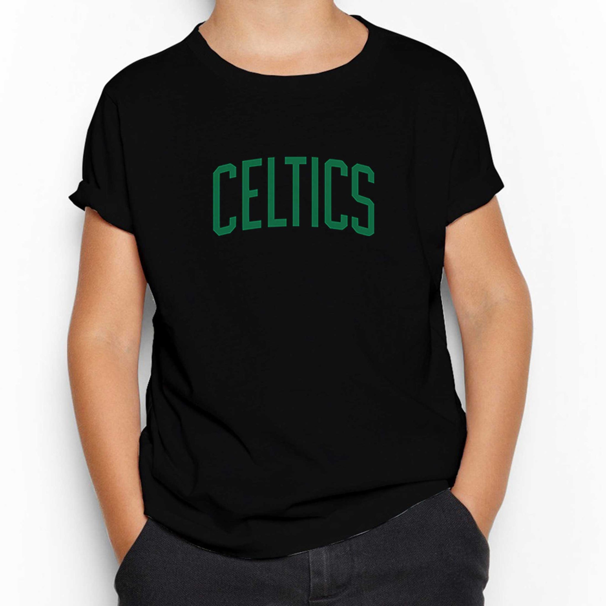 Boston Celtics Yazı Siyah Çocuk Tişört