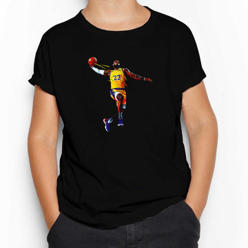 Lebron James Color Siyah Çocuk Tişört