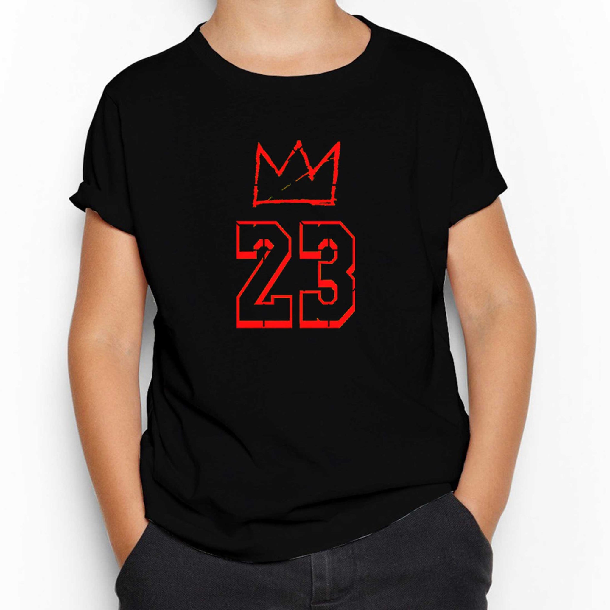 Lebron James King 23 Siyah Çocuk Tişört