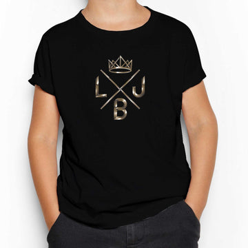 Lebron James King logo Siyah Çocuk Tişört