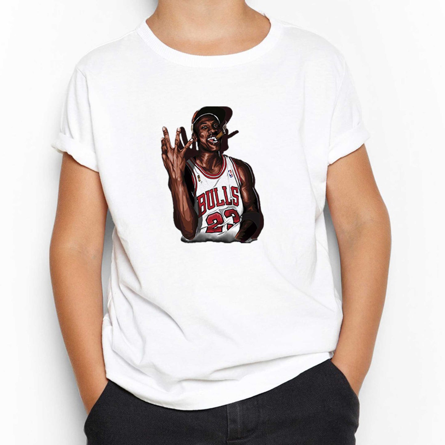 Micheal Jordan Bulls 23 Beyaz Çocuk Tişört