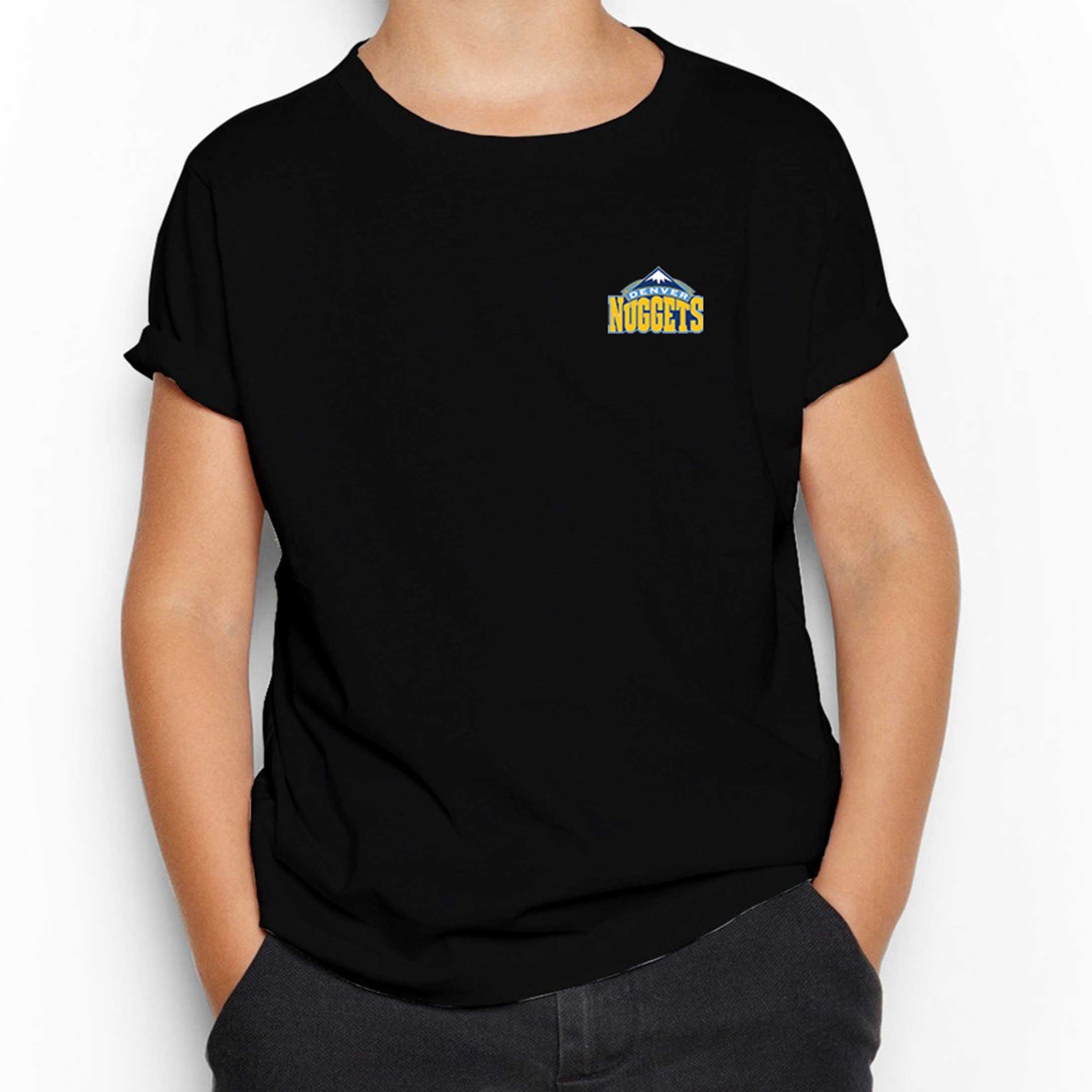 Denver Nuggets Logo Siyah Çocuk Tişört