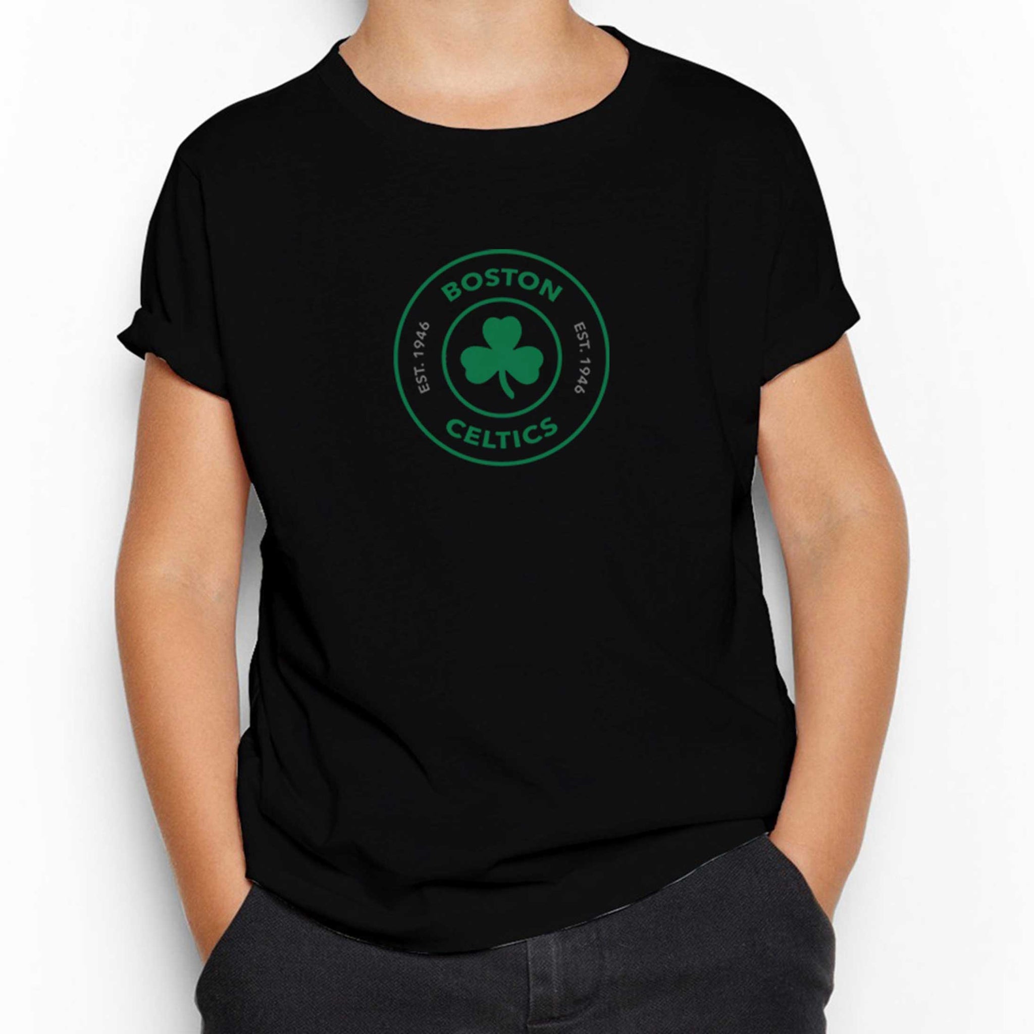 Boston Celtics Logo Siyah Çocuk Tişört