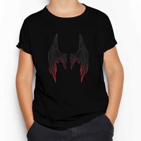 Lucifer Black Wing Siyah Çocuk Tişört