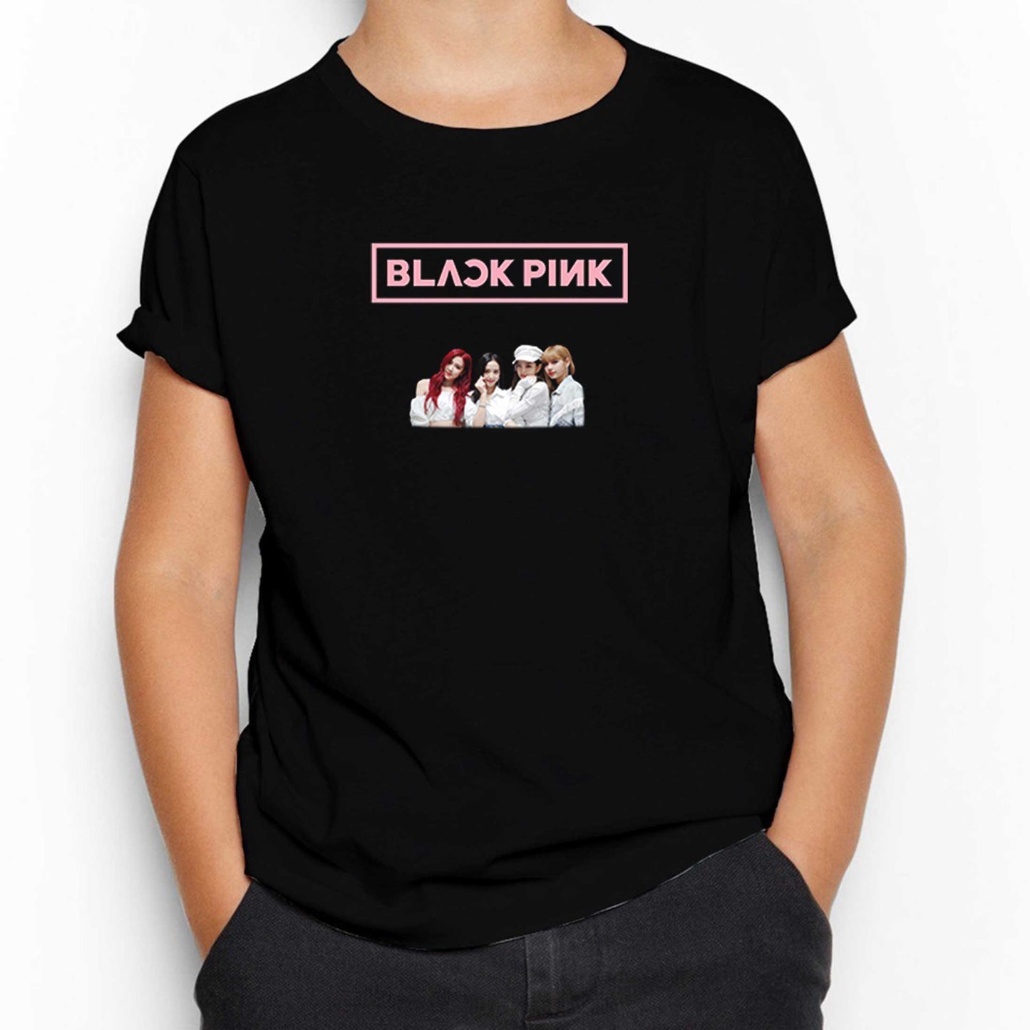 Blackpink Face Siyah Çocuk Tişört