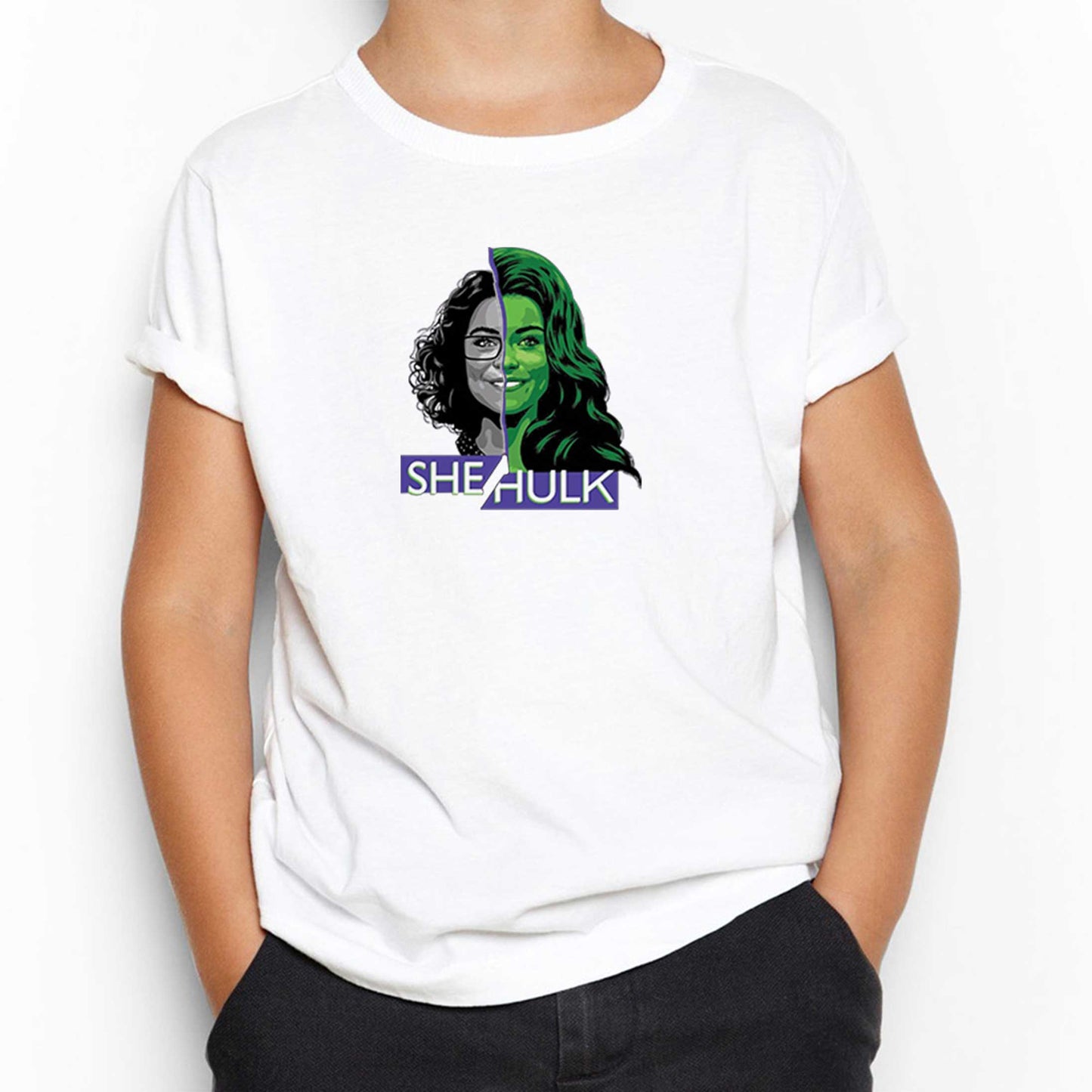 She Hulk Face Beyaz Çocuk Tişört