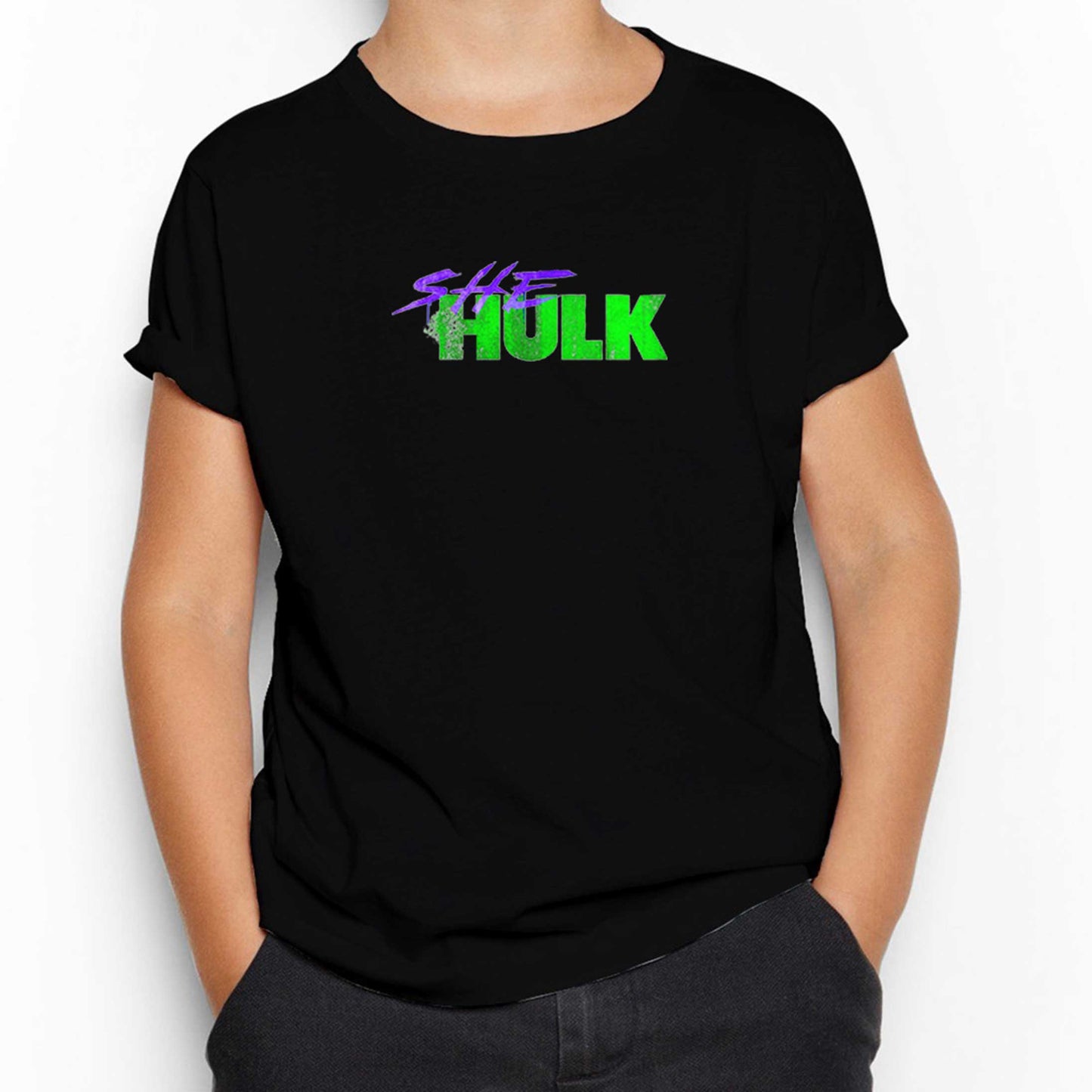 She Hulk Logo Siyah Çocuk Tişört