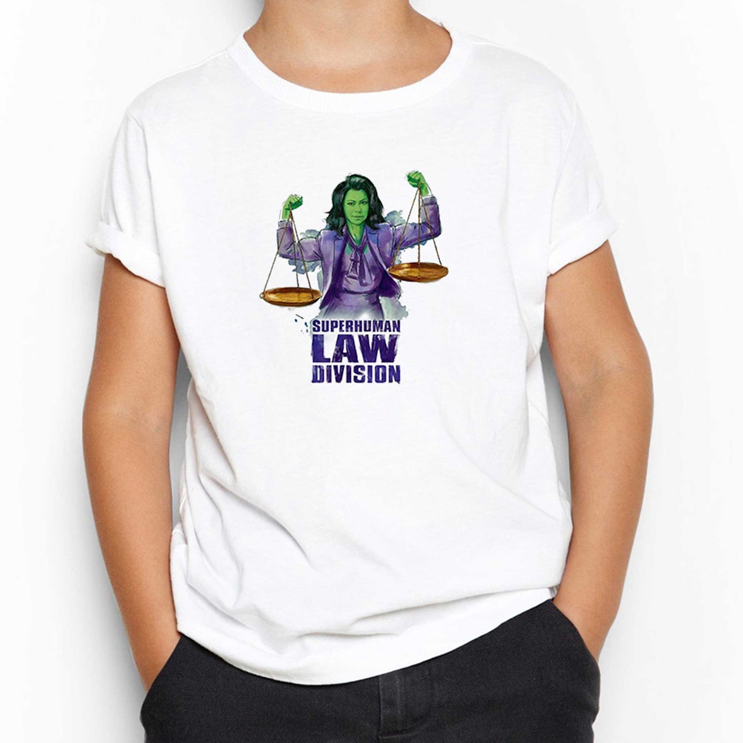 She Hulk SuperHuman Law Division Beyaz Çocuk Tişört