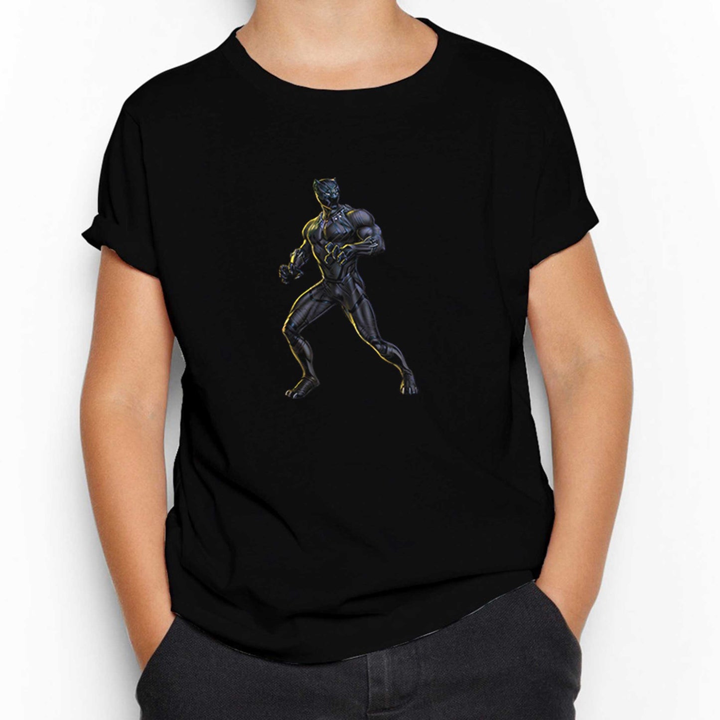 Black Panter Gold Siyah Çocuk Tişört