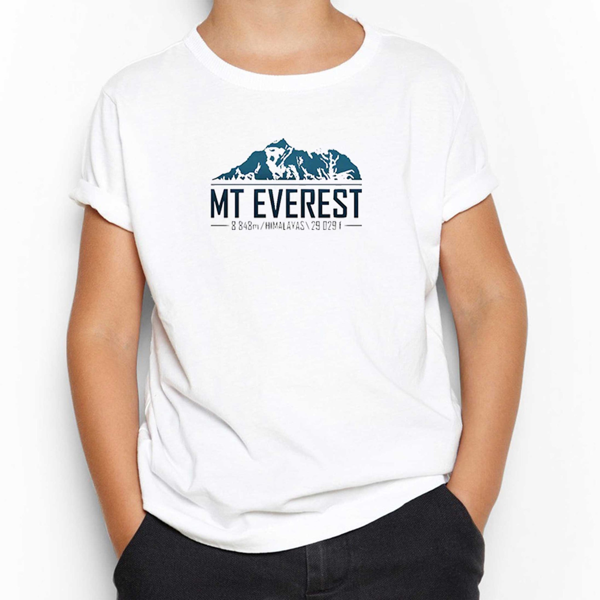 Everest 8848 m Beyaz Çocuk Tişört
