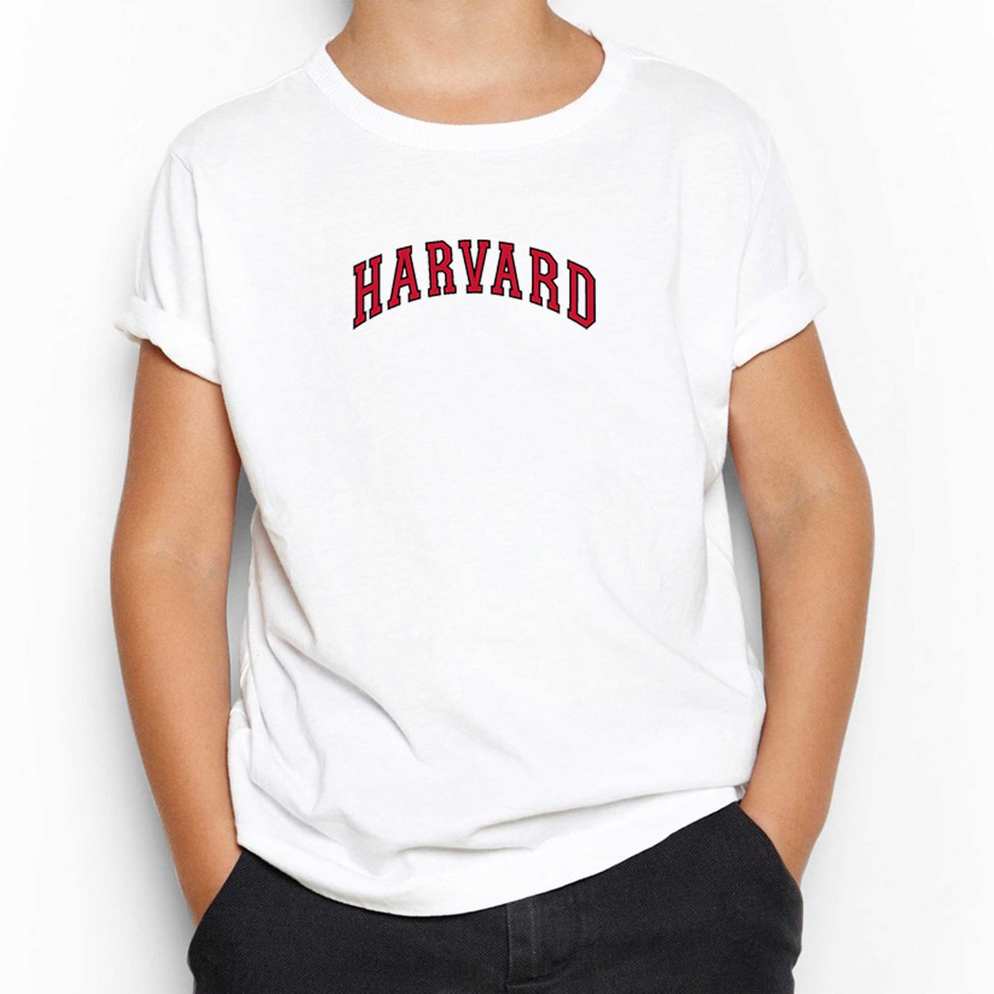 Harvard University Red Text Beyaz Çocuk Tişört