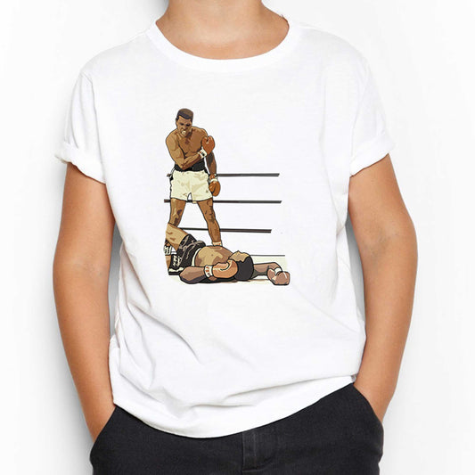 Muhammed Ali Winning Fighter Beyaz Çocuk Tişört