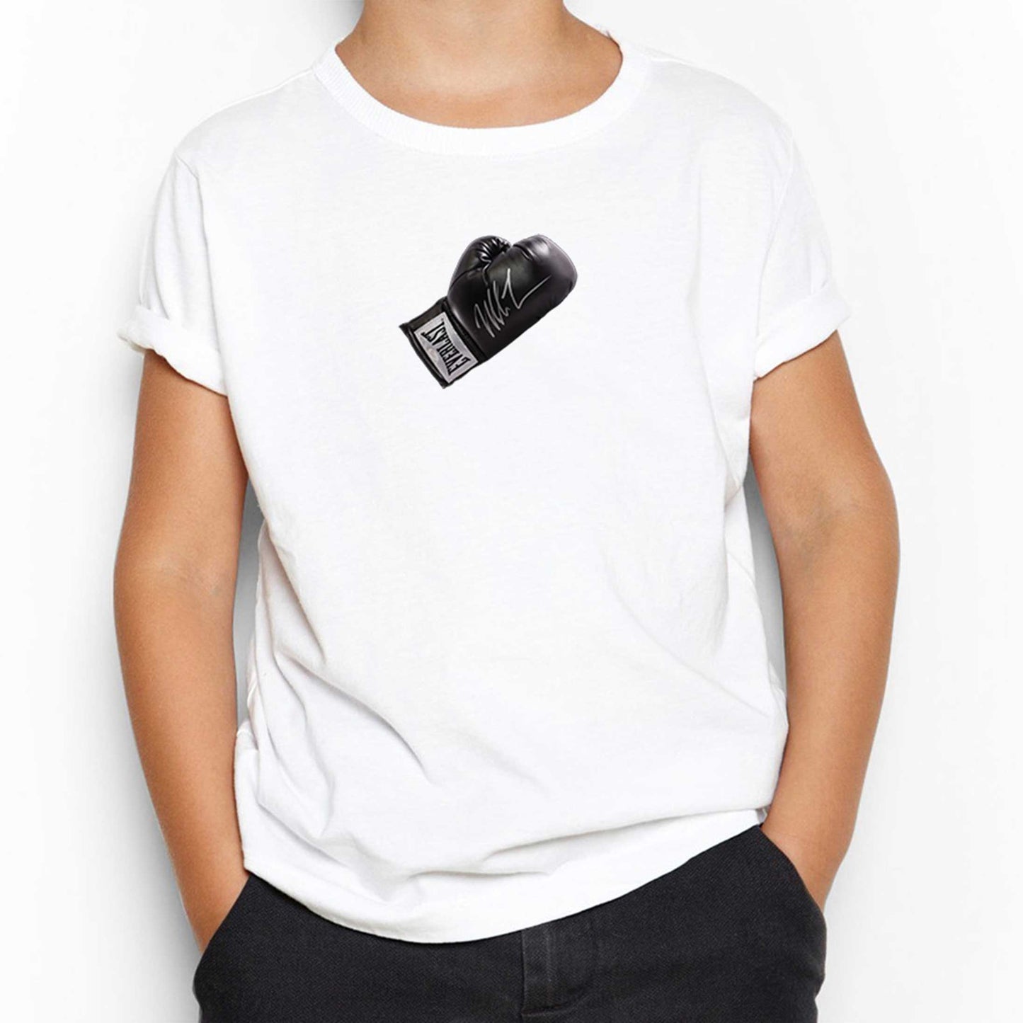 Black Boxing Gloves Beyaz Çocuk Tişört