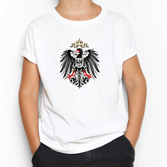 Hearts of Iron 4 Imperial Coat of Arms of Germany Beyaz Çocuk Tişört