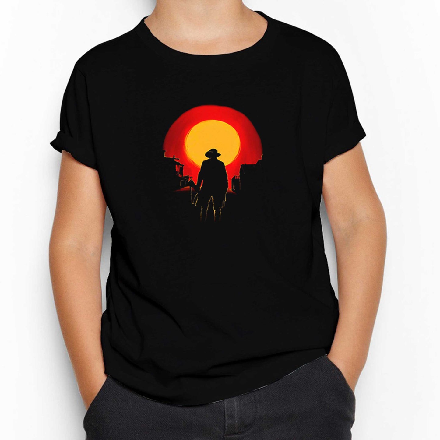 Red Dead Redemption 2 Arthur Morgan Siyah Çocuk Tişört