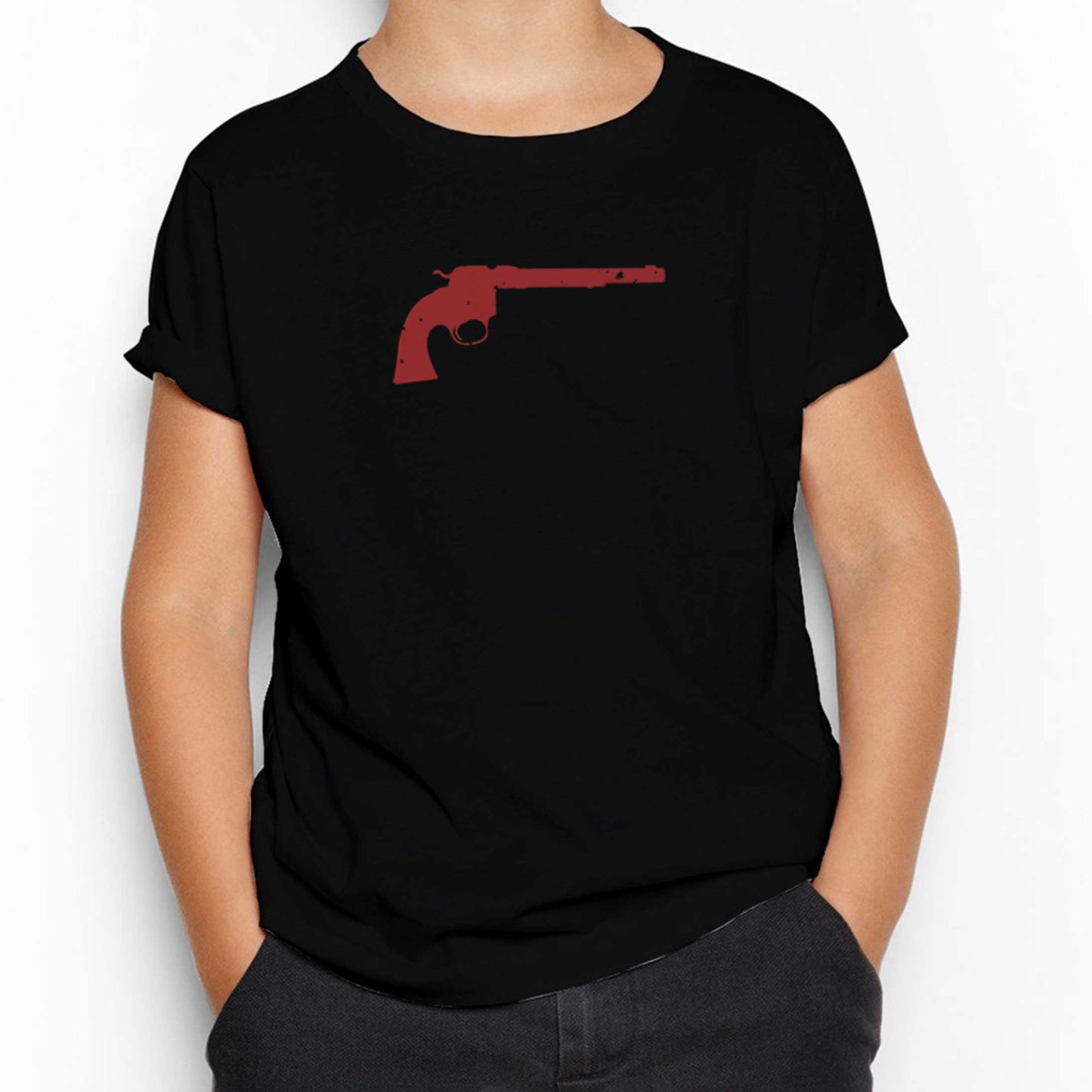 Red Dead Redemption 2 Guns Siyah Çocuk Tişört