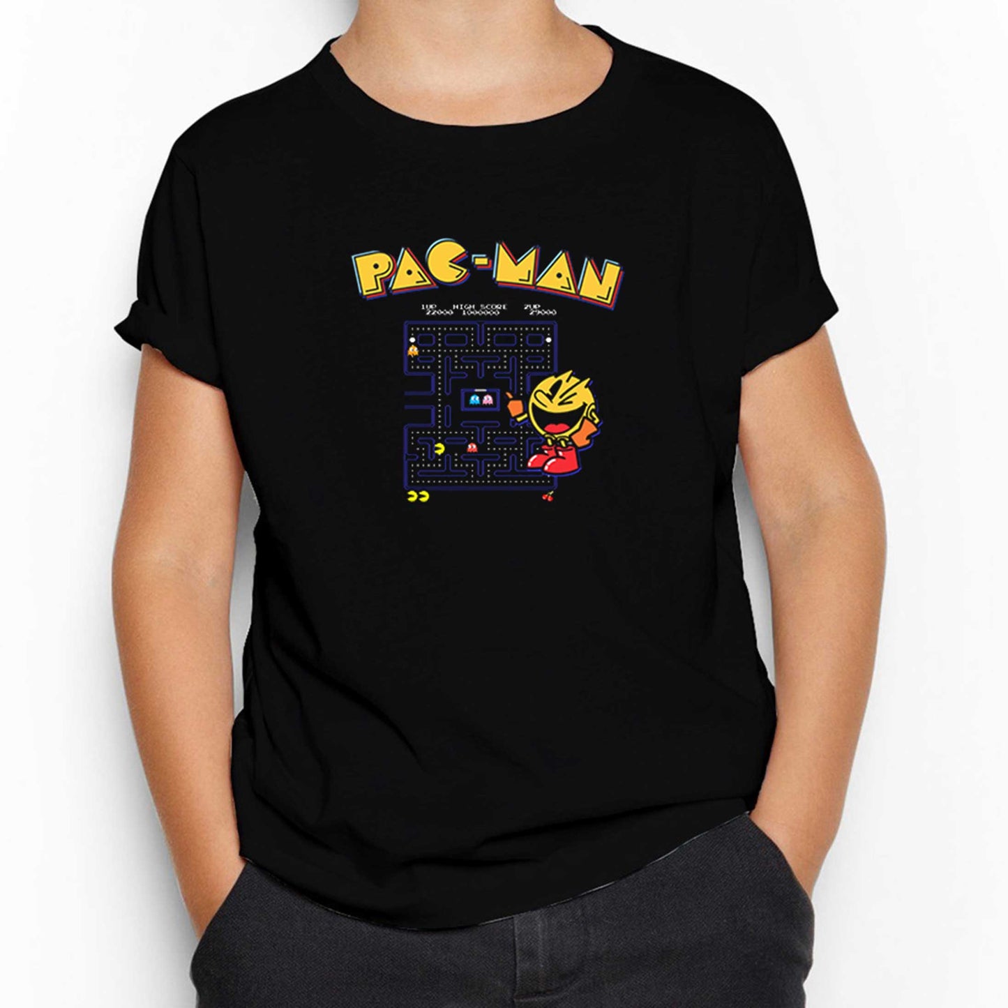 Pac Man Eighties Siyah Çocuk Tişört