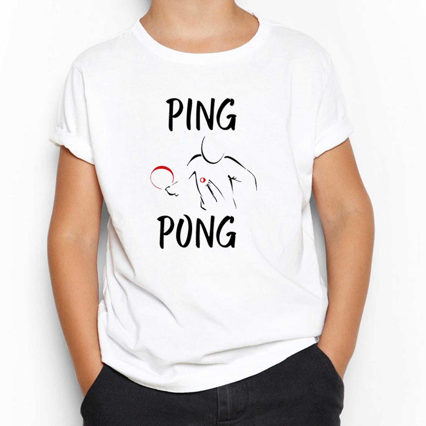Ping Pong Actor Design Beyaz Çocuk Tişört