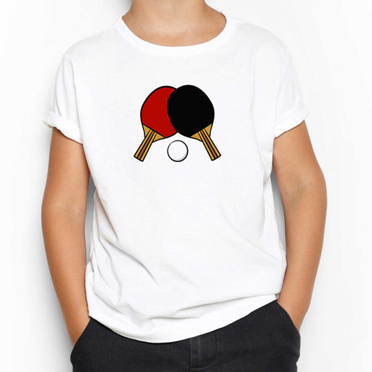 Ping Pong Rackets Colored Beyaz Çocuk Tişört