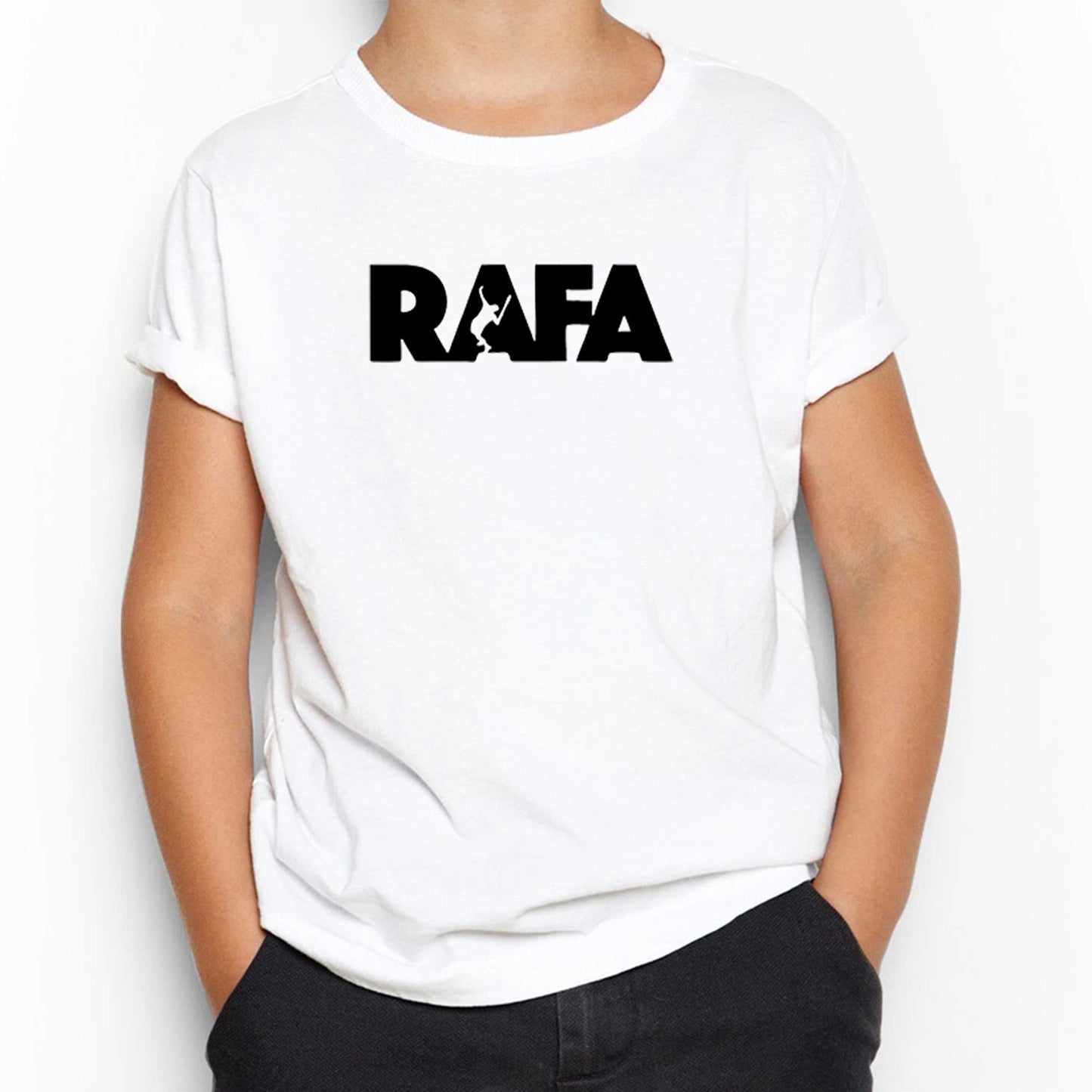 Rafael Nadal Text Beyaz Çocuk Tişört