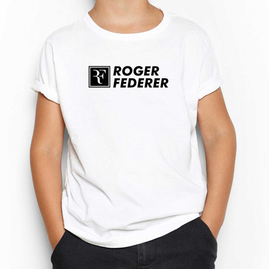 Roger Federer Text Beyaz Çocuk Tişört