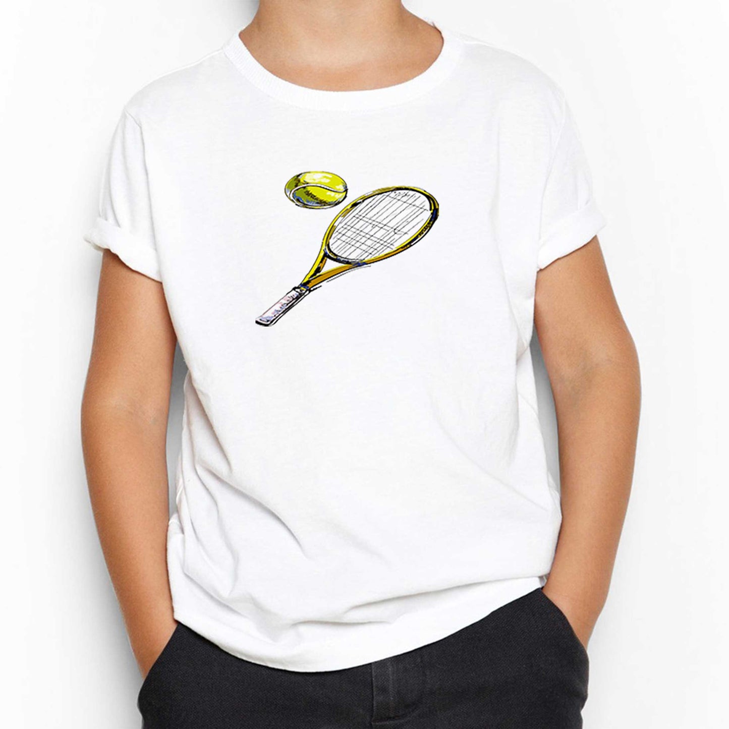 Tennis Rackets Classic Beyaz Çocuk Tişört