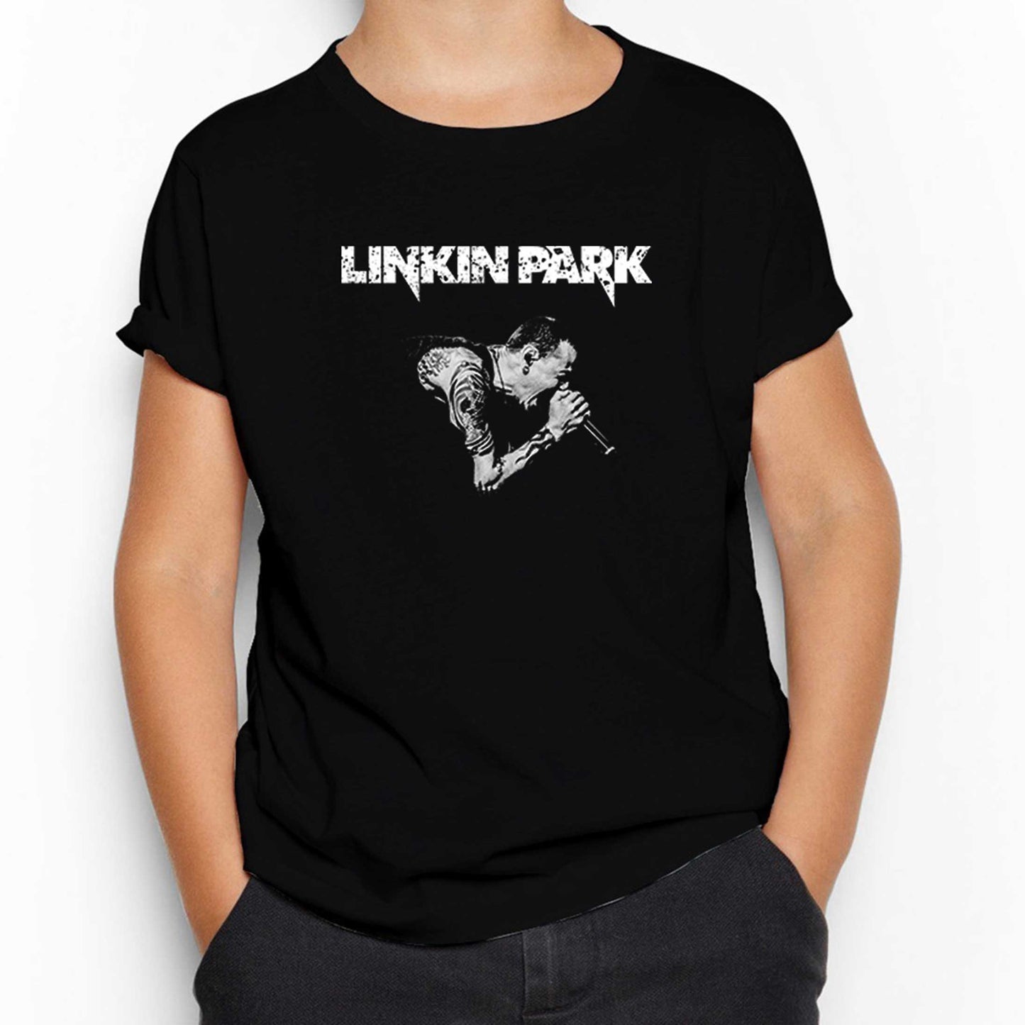 Linkin Park Chester Konser Siyah Çocuk Tişört