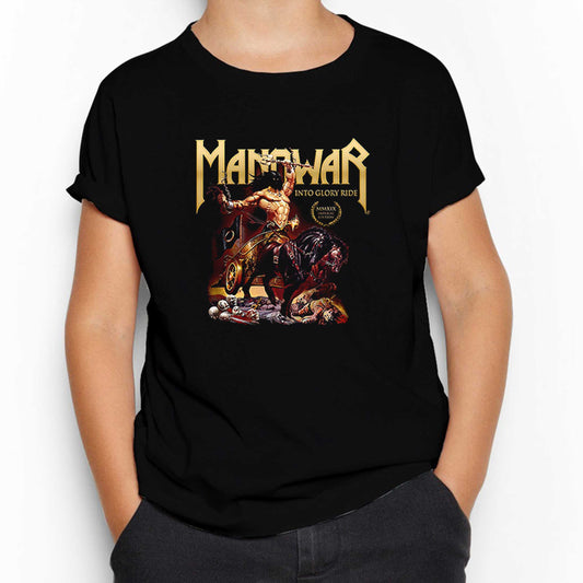 Manowar Into Glory Ride Siyah Çocuk Tişört