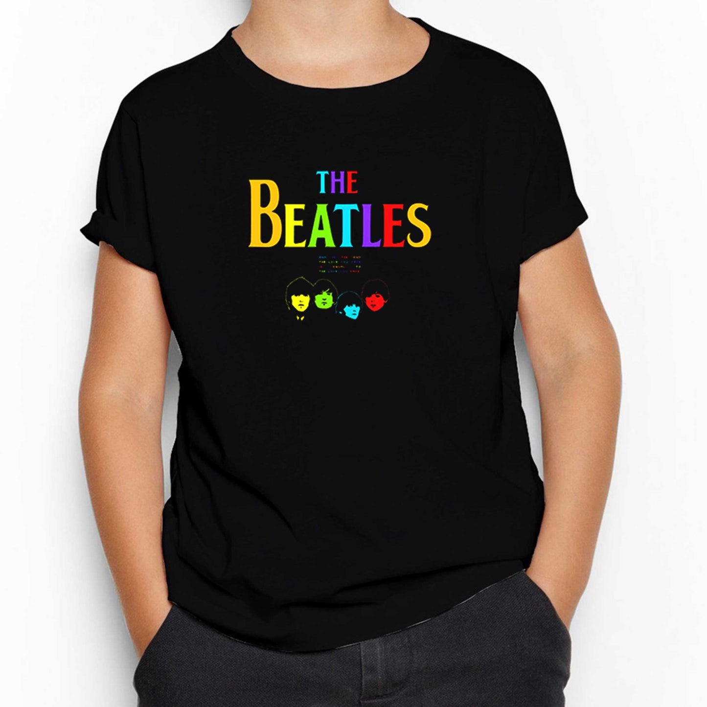 The Beatles Rainbow Siyah Çocuk Tişört