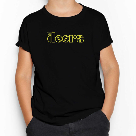 The Doors Logo Yellow Siyah Çocuk Tişört