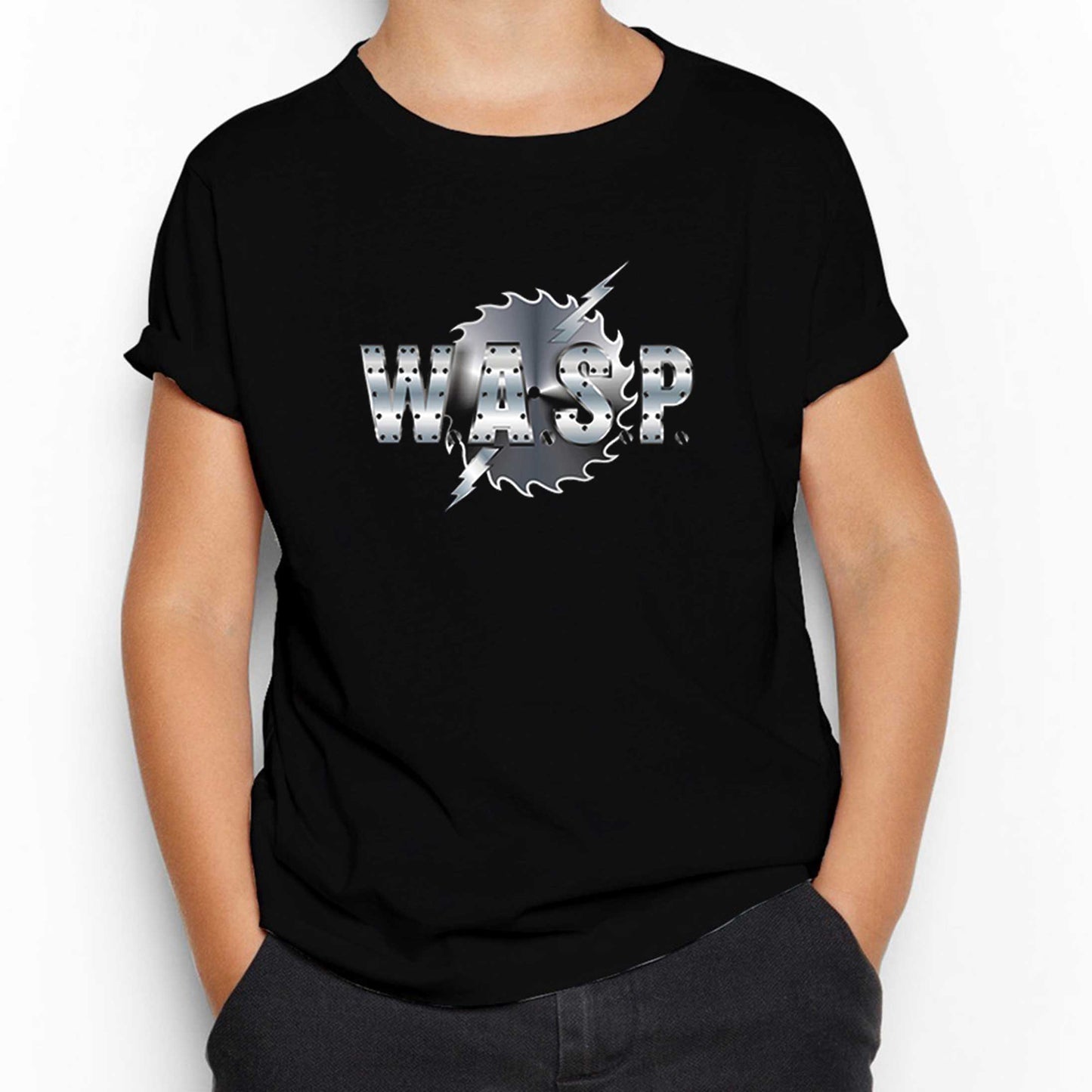 WASP Logo Siyah Çocuk Tişört