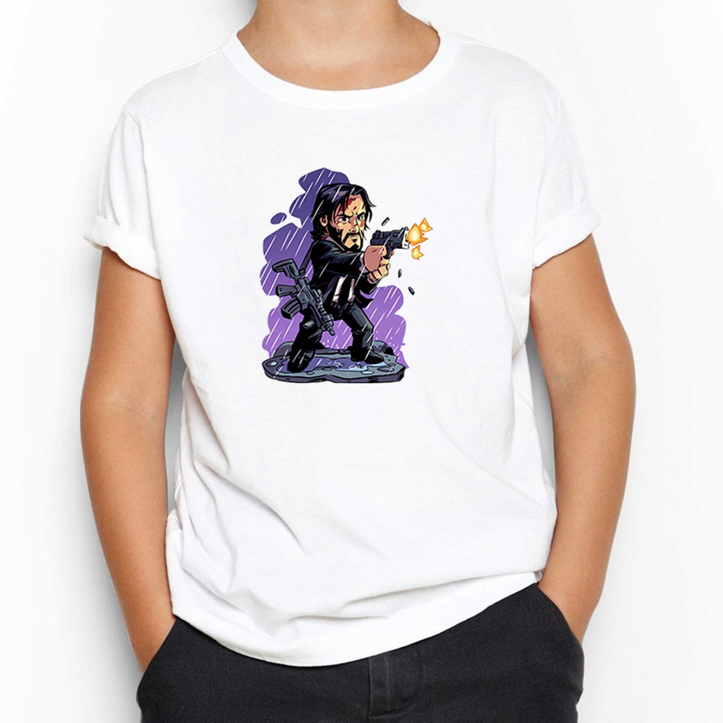 John Wick chapter 4 Digital illustration Beyaz Çocuk Tişört