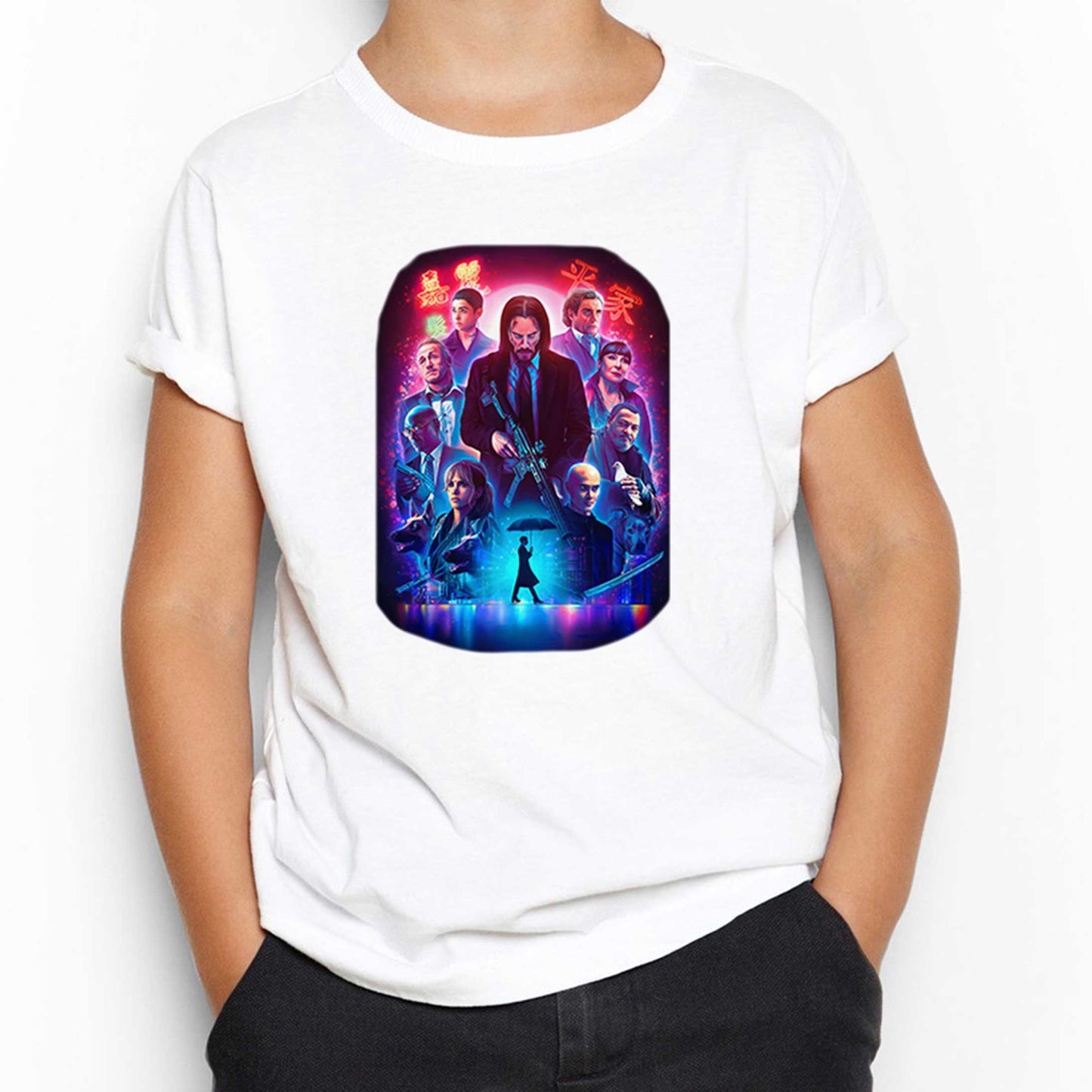 John Wick Poster Beyaz Çocuk Tişört