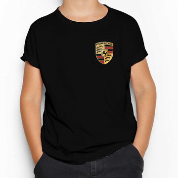 Porsche Logo Siyah Çocuk Tişört